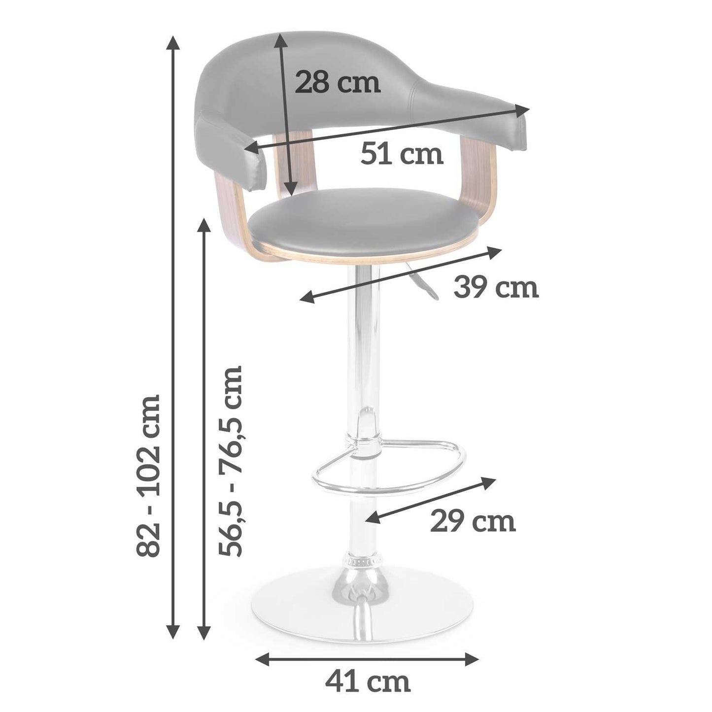 Sofotel Peluro black bar stool