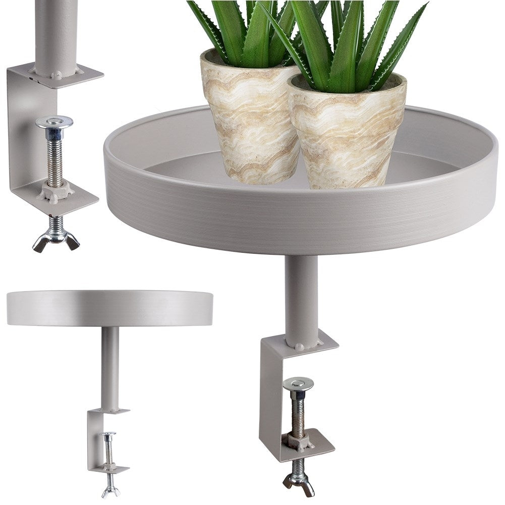 Elegant gray flower stand for windowsill or table