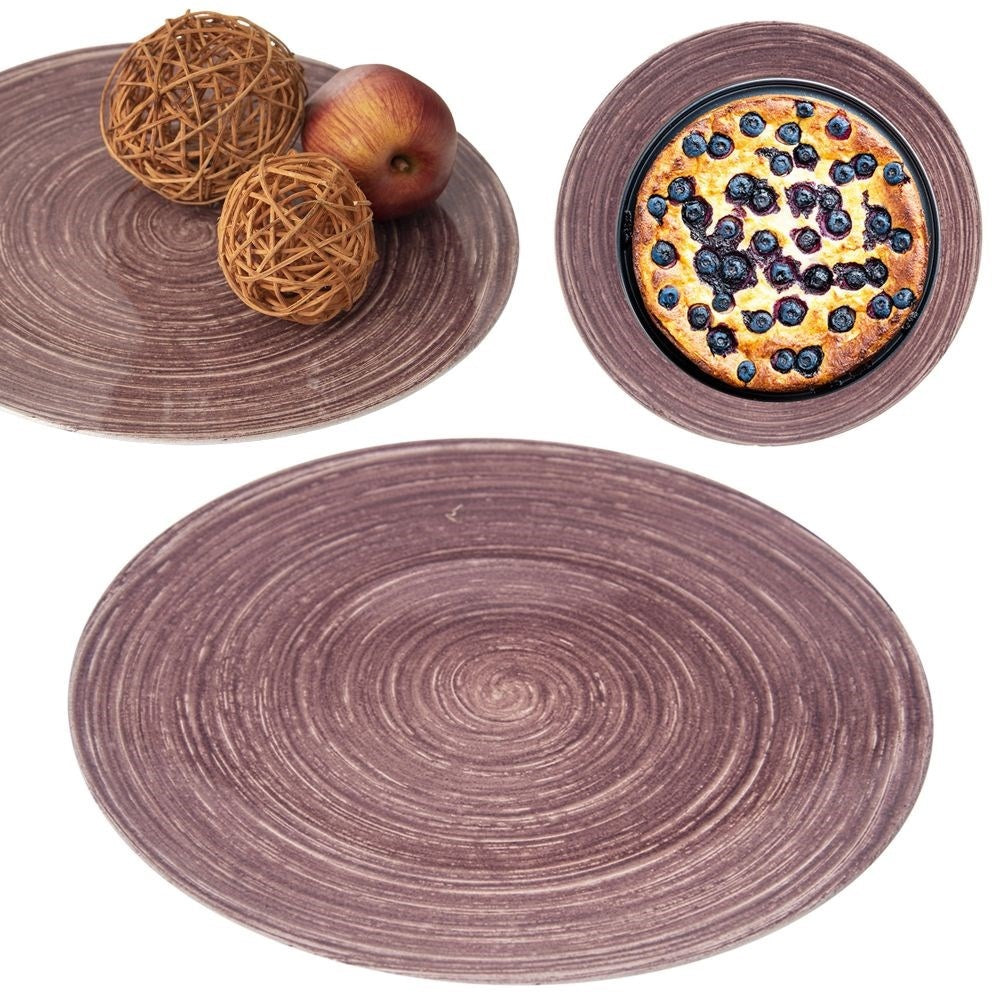 Elegant place mat 33 cm in dirty pink color