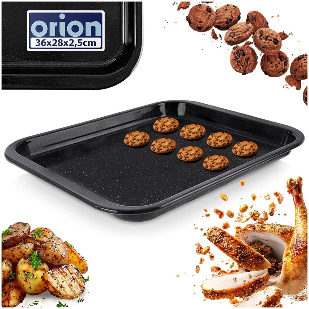 Enamel Baking Tray, Rectangular 36x28 cm, Dishwasher Safe