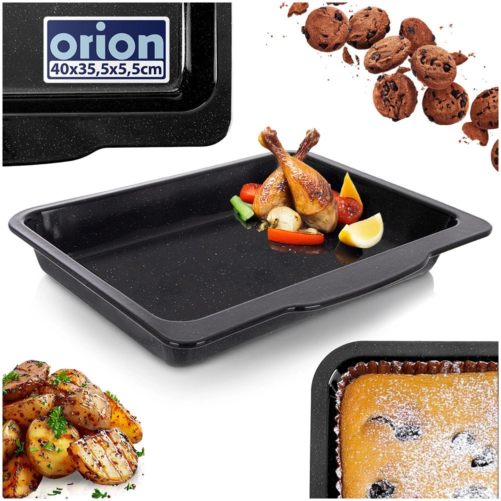 Enamel Baking Tray, Rectangular 40x35.5x5 cm