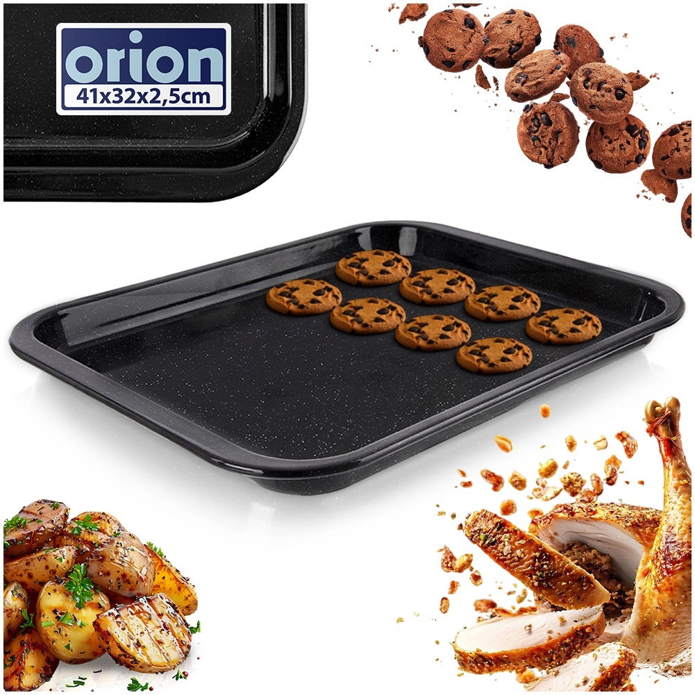 Enamel Baking Tray, Rectangular 41x32 cm, Dishwasher Safe
