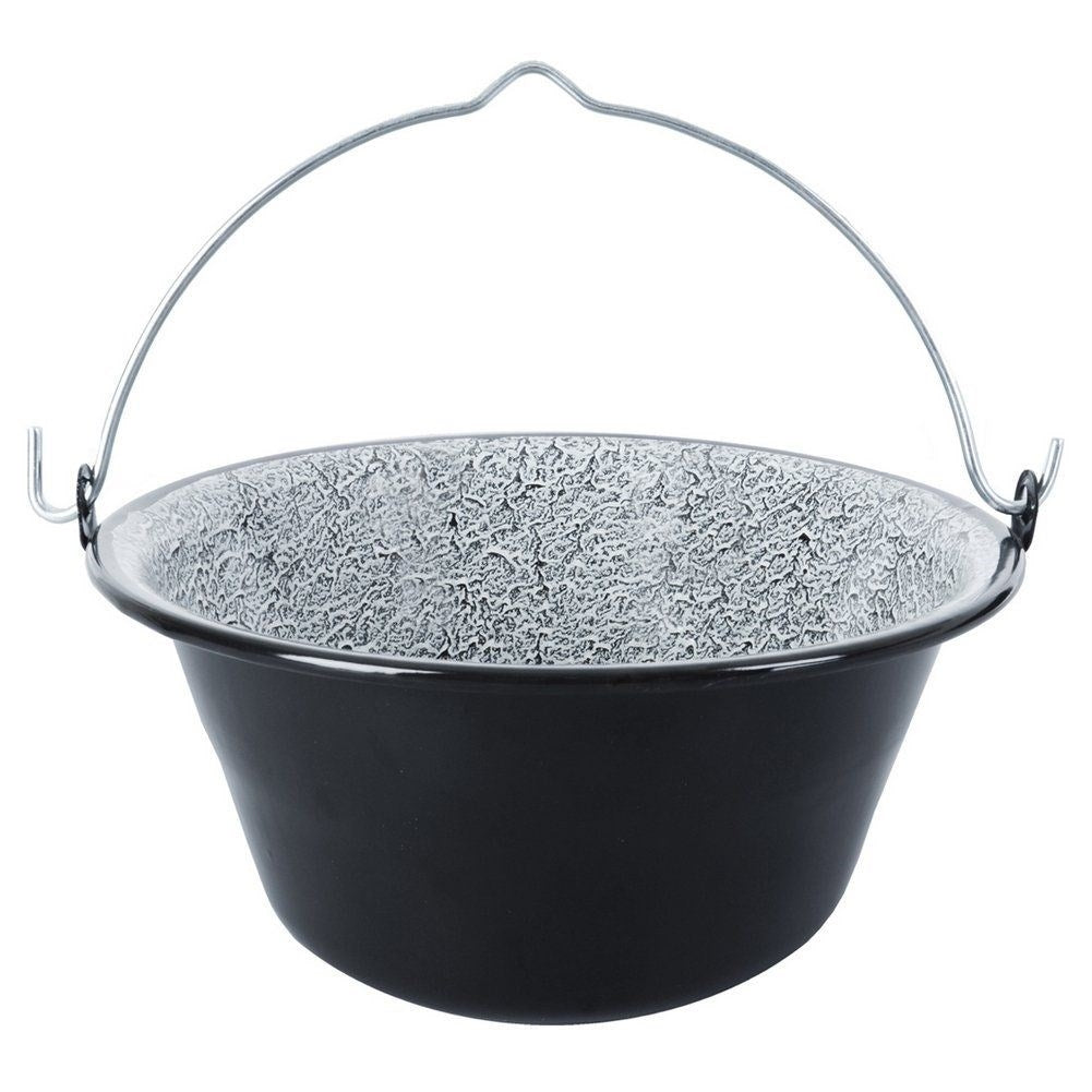 Enameled Hungarian pot for campfire dishes