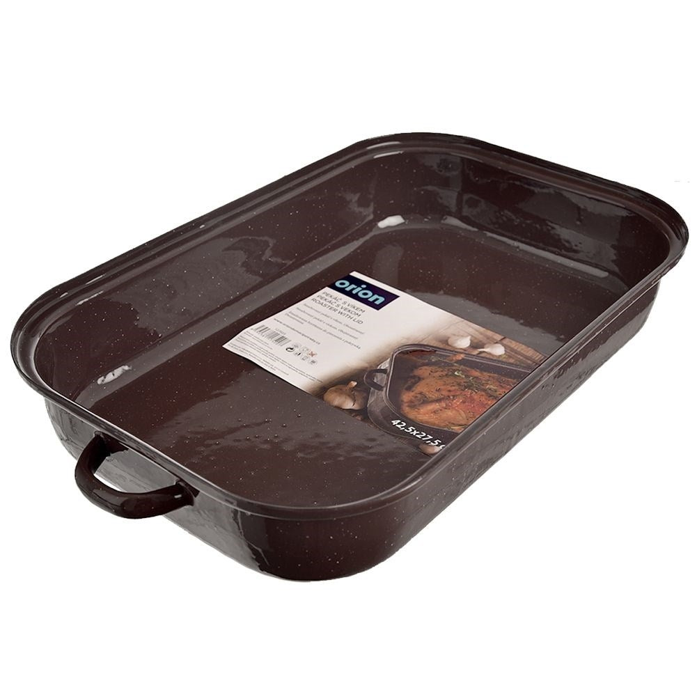 Enamelled Steel Form with Lid and Handle for Baking