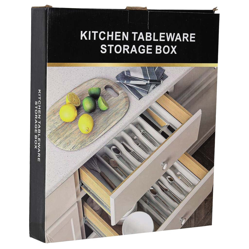 Expandable Cutlery Drawer Organizer, Adjustable, 8 Compartments