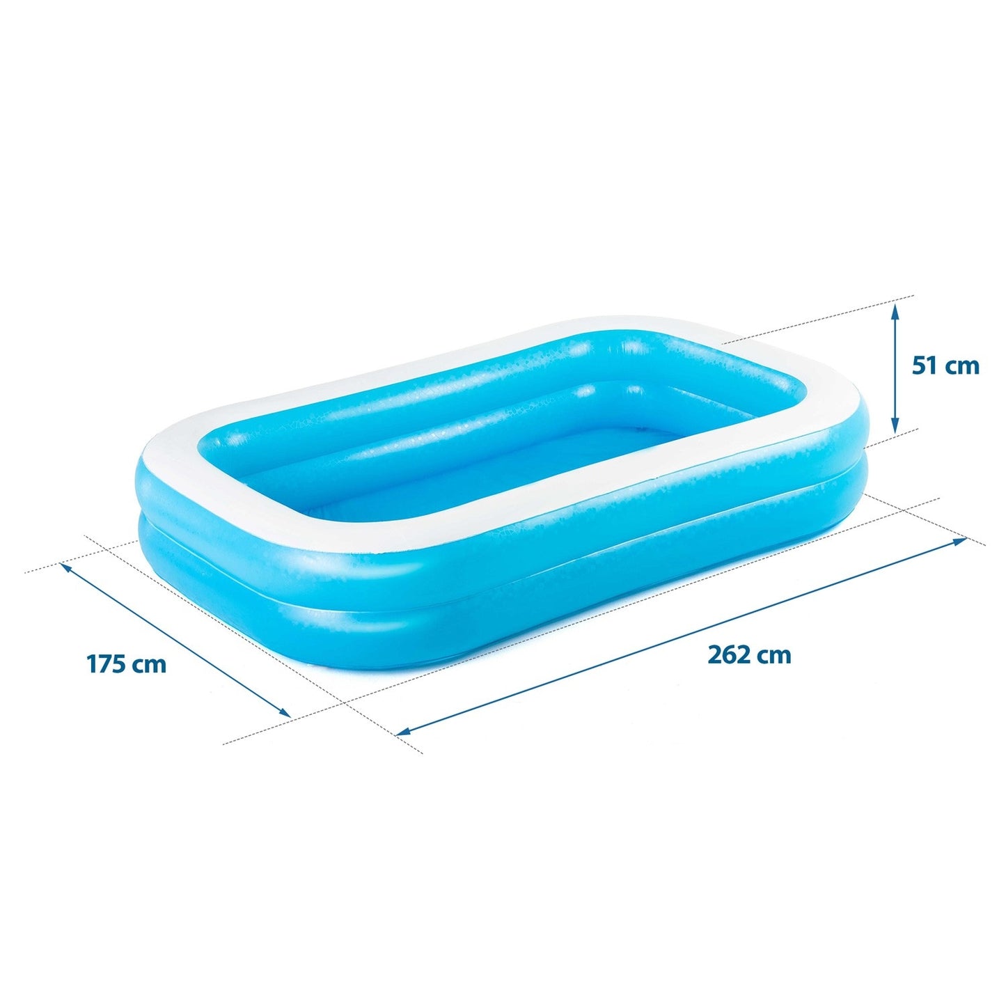 Family inflatable pool 262 x 175 x 51 cm Bestway 54006