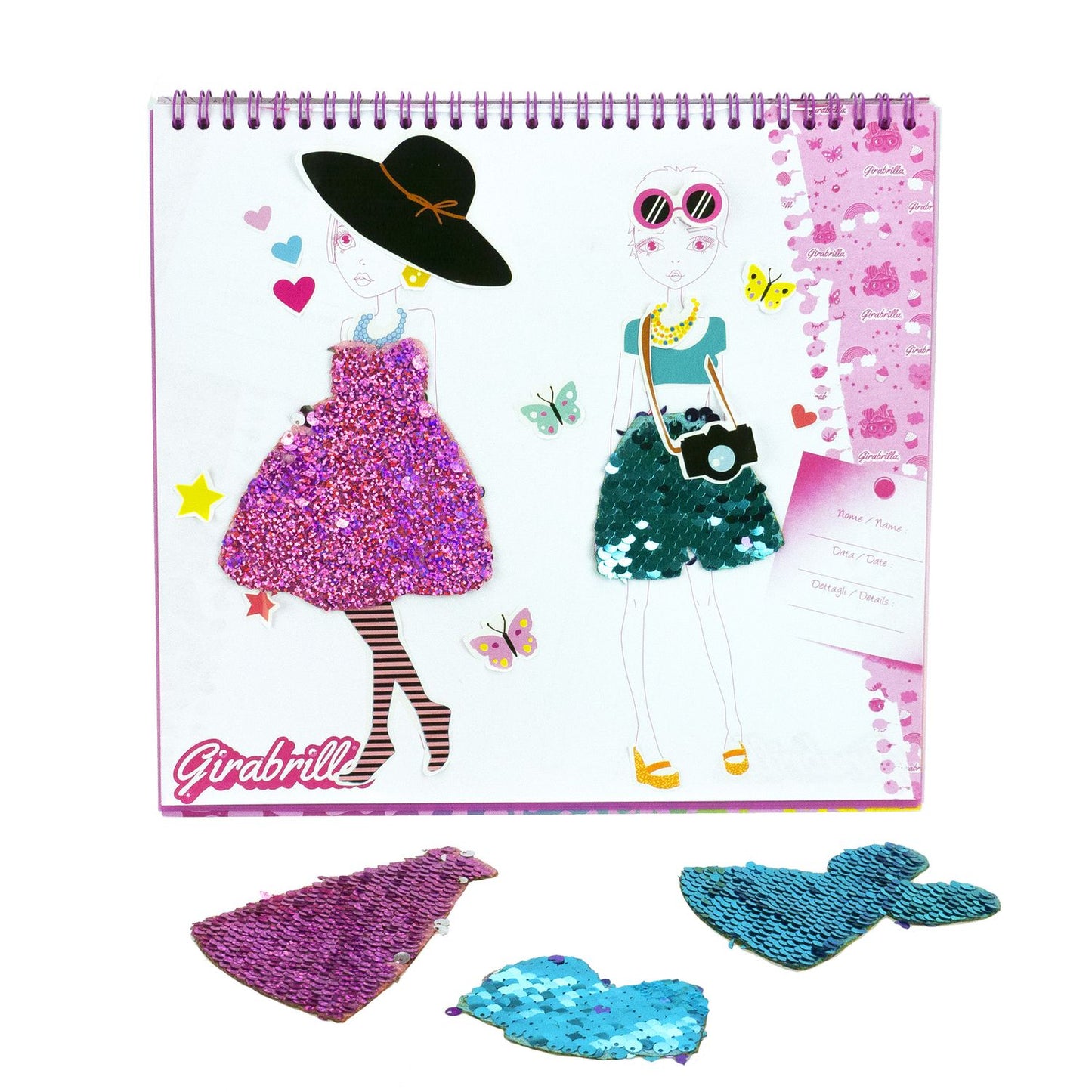 Fashion Sketch Book with Stencils and Stickers, 40 Pages