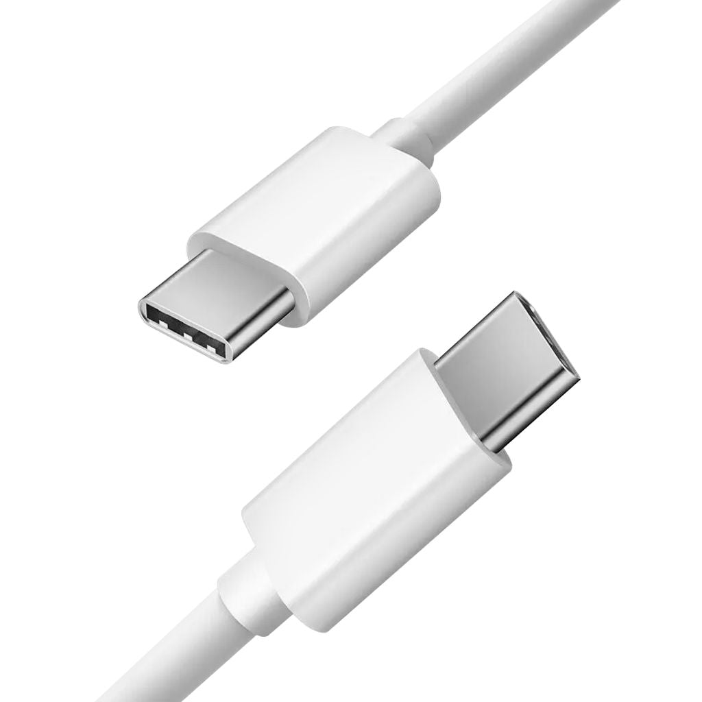 Fast charging cable USB-C to USB-C 60W, 3A, 1m USB-C PD - White