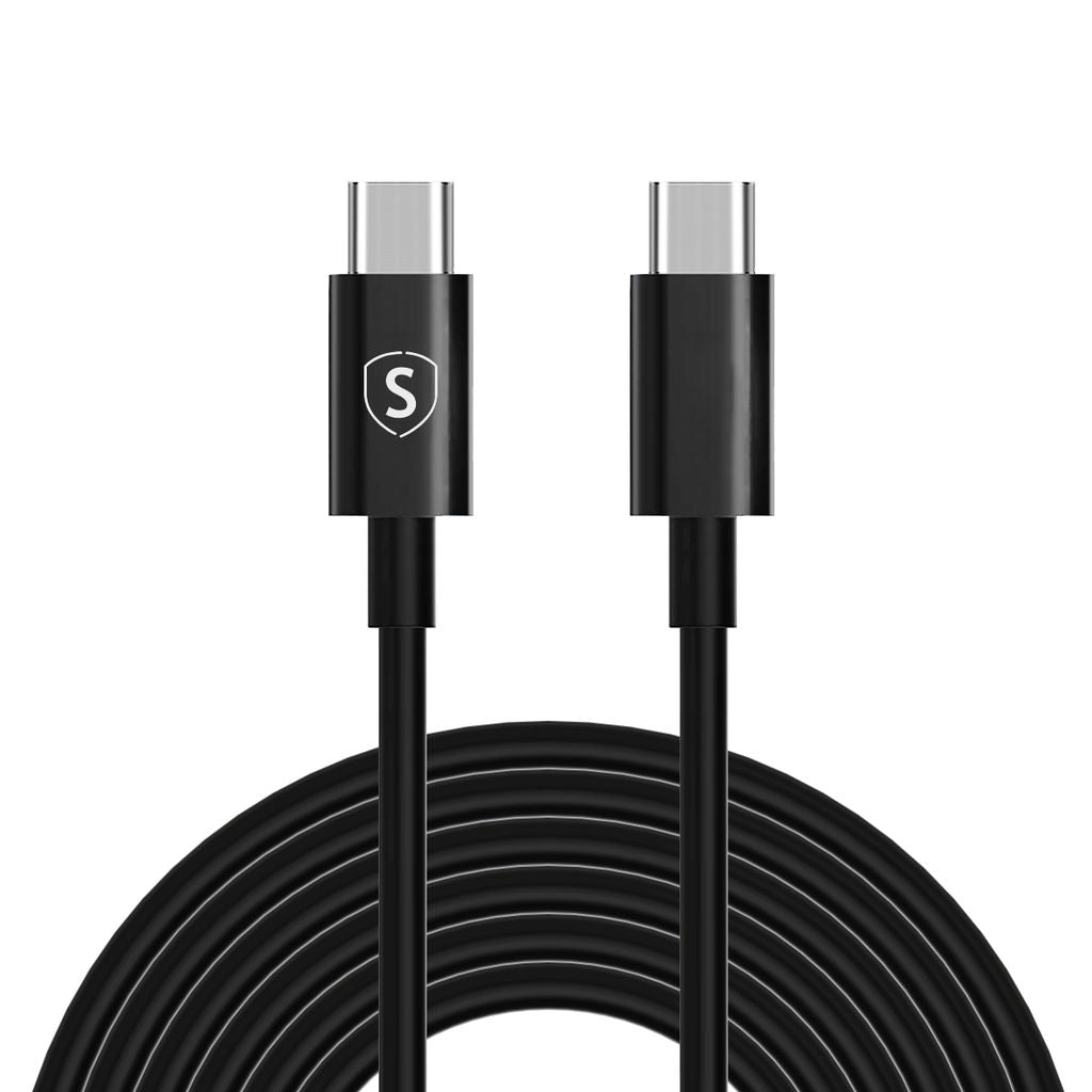Fast charging cable USB-C to USB-C 60W, 3A, PD, 3m - Black