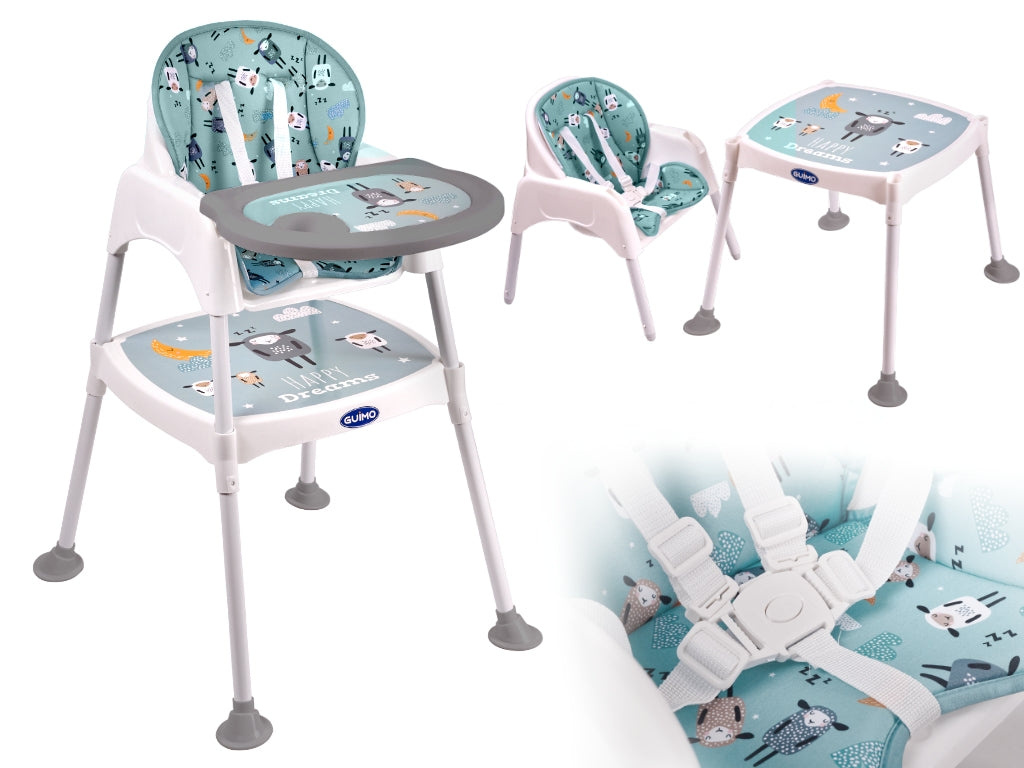 Feeding chair stool stool chair 3in1 green