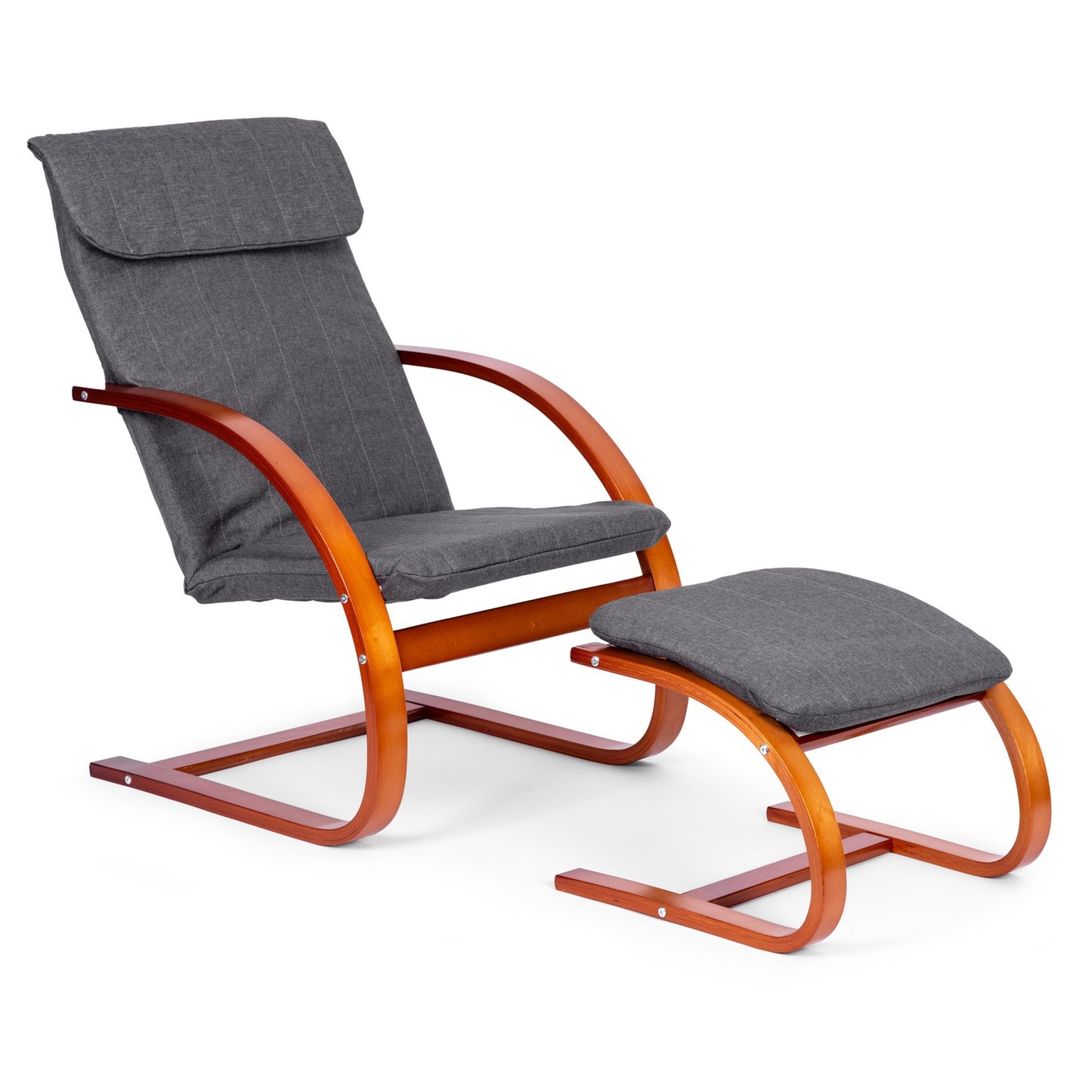 Finnish Rocking Chair with Footrest Recliner for Living Room ModernHome
