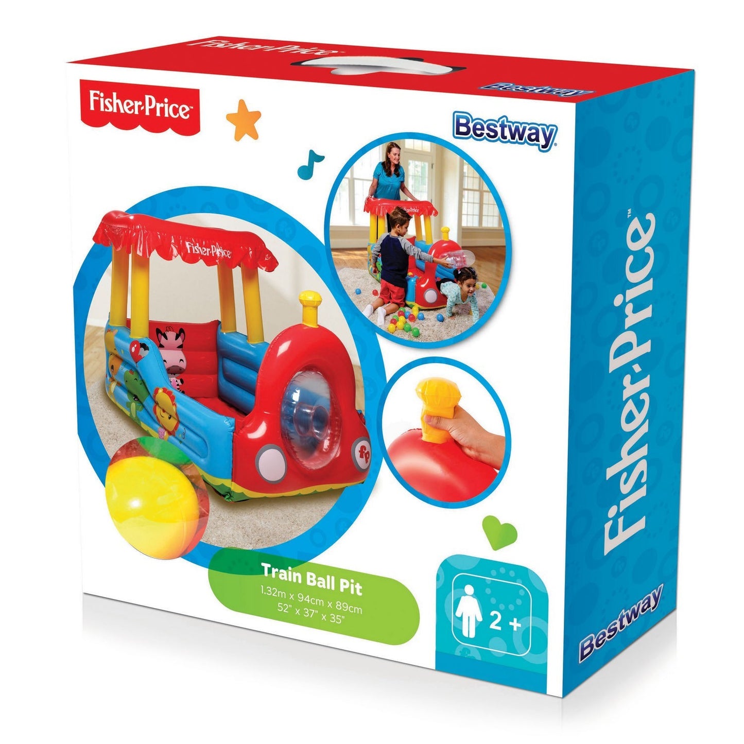 Fisher Price children's inflatable train 132 x 94 x 89 cm Bestway 93503