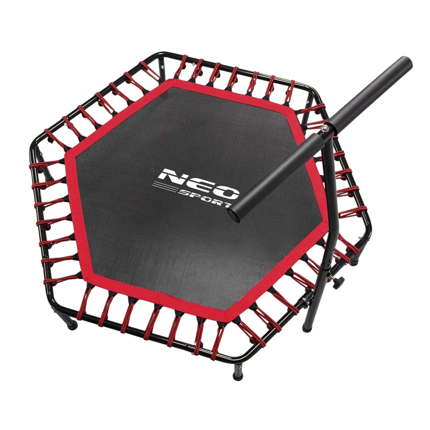 Fitness trampoline with handle 127 cm Neo-Sport - hexagonal red