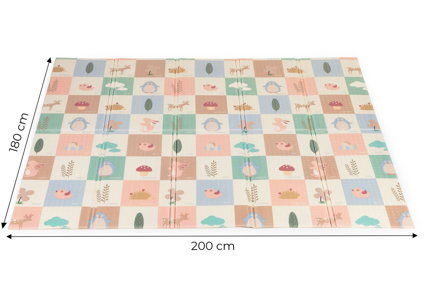 Foam Play Mat 200x180 cm – Double-Sided, Foldable