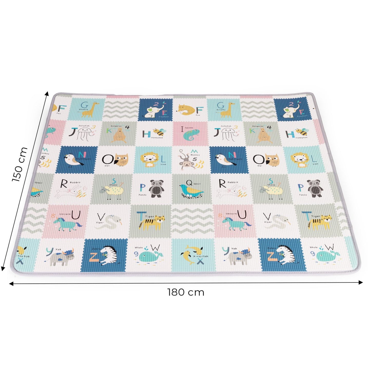 Foam Play Mat for Kids, Educational Double-Sided Alphabet