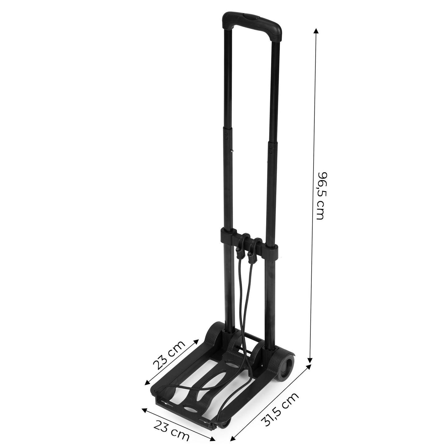 Foldable Hand Truck with Telescopic Handle, 30 kg Capacity
