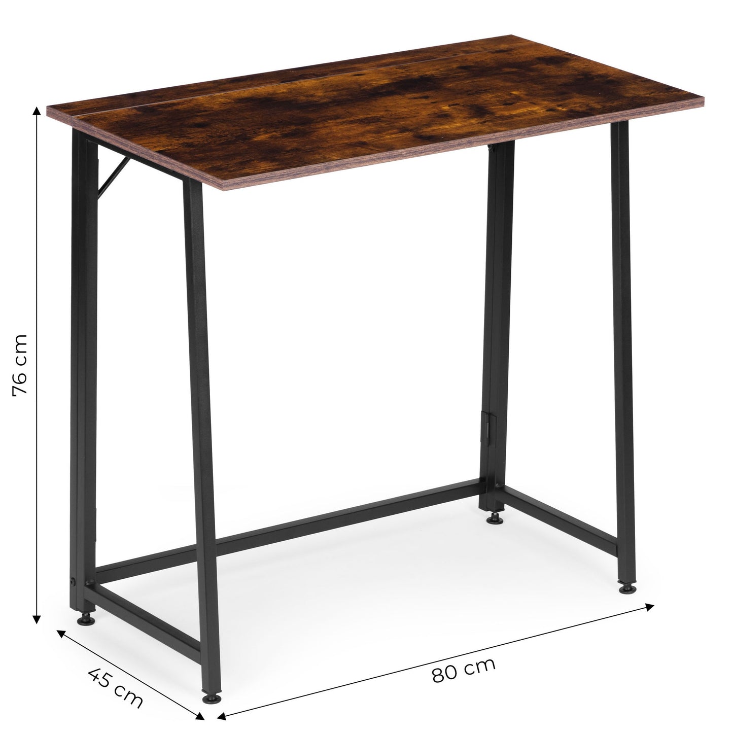 Foldable Laptop Desk, 80x45 cm, MDF & Metal