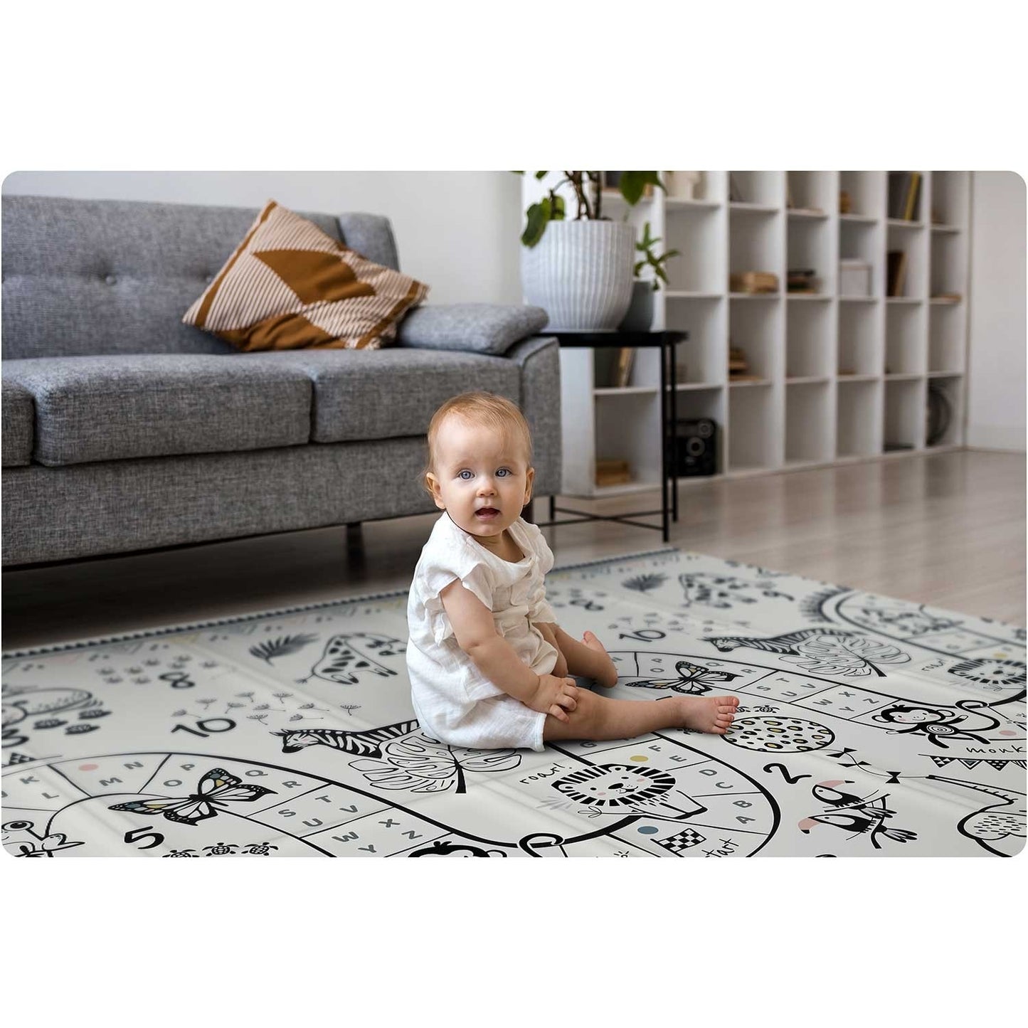 Foldable Play mat 200 x 180 x 1 cm Nukido NK-340 Ocean Safari