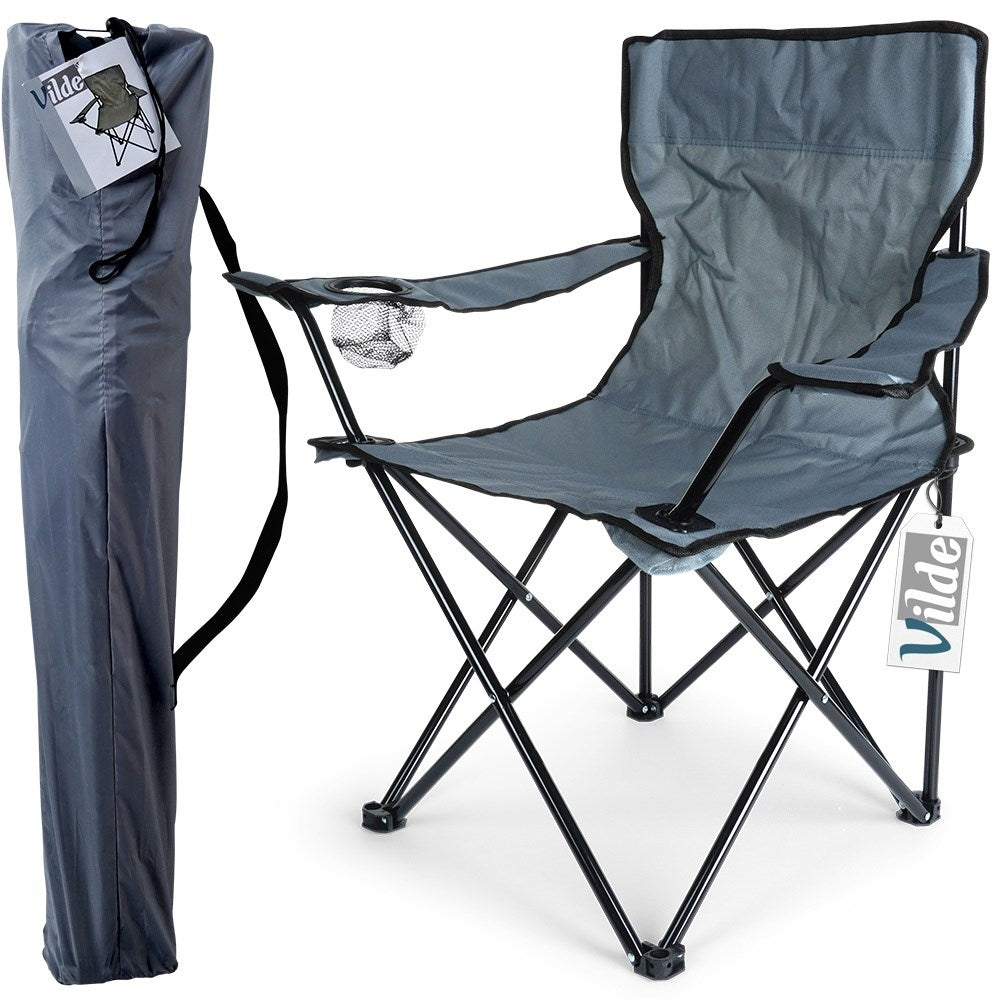 Folding camping chair for beach and fishing, durable and robust