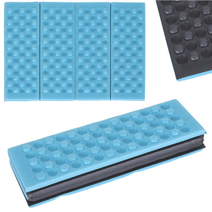 Folding foam mat for tourist seating blue