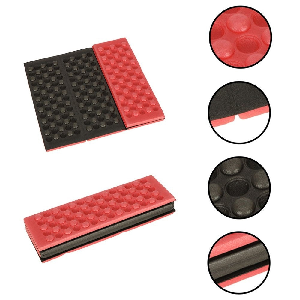 Folding foam mat for tourist seating red
