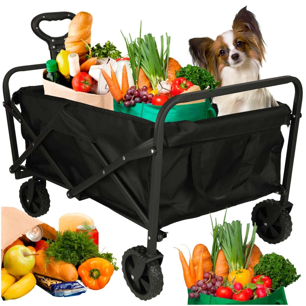 Folding travel trolley for shopping