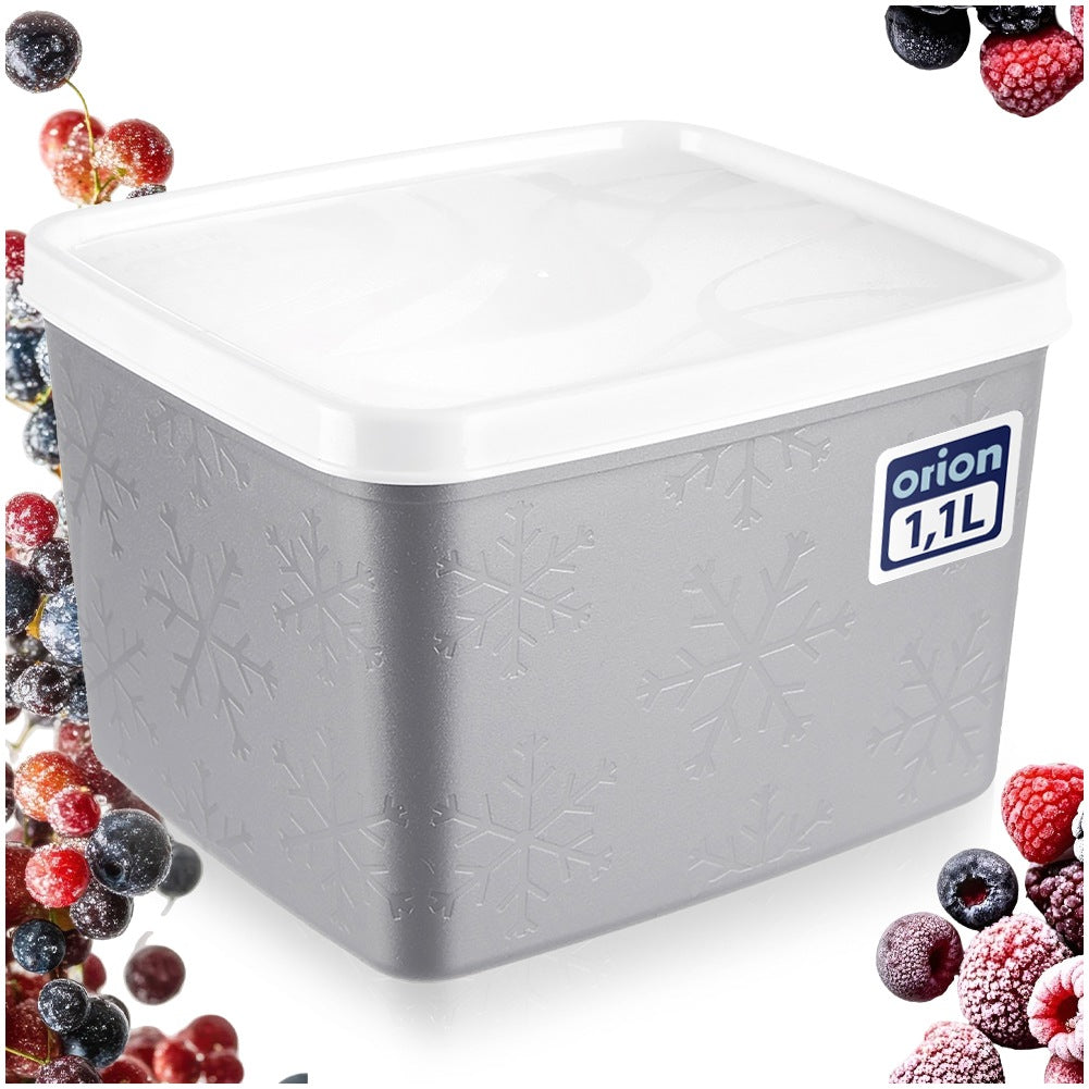 Food Container with Lid, Gray, 1.1 L