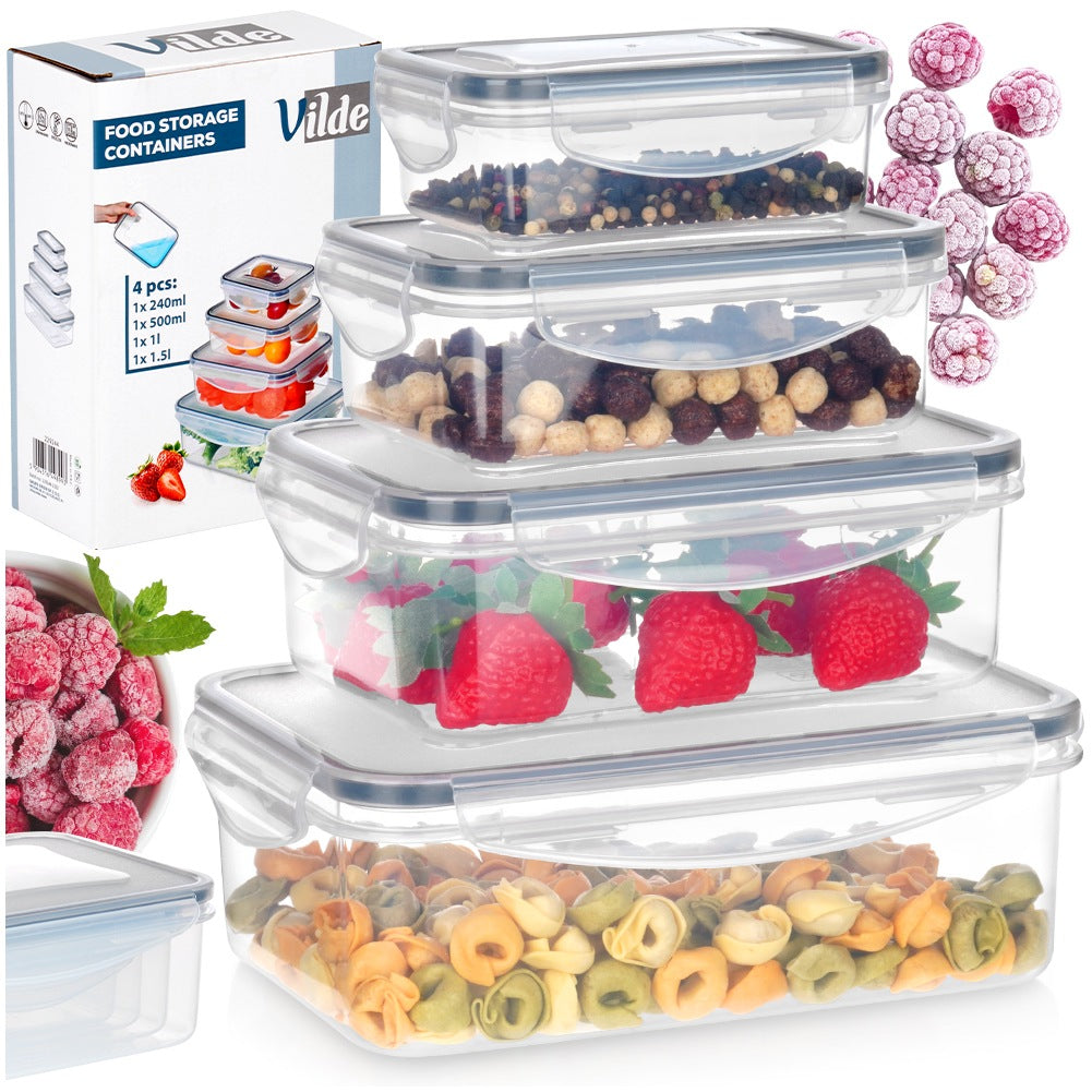 Food Storage Containers with Lid and Seal, Set of 4