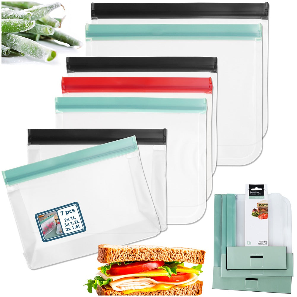 Food ziplock bags 1 / 1.2 / 1.6 l 7 pcs.