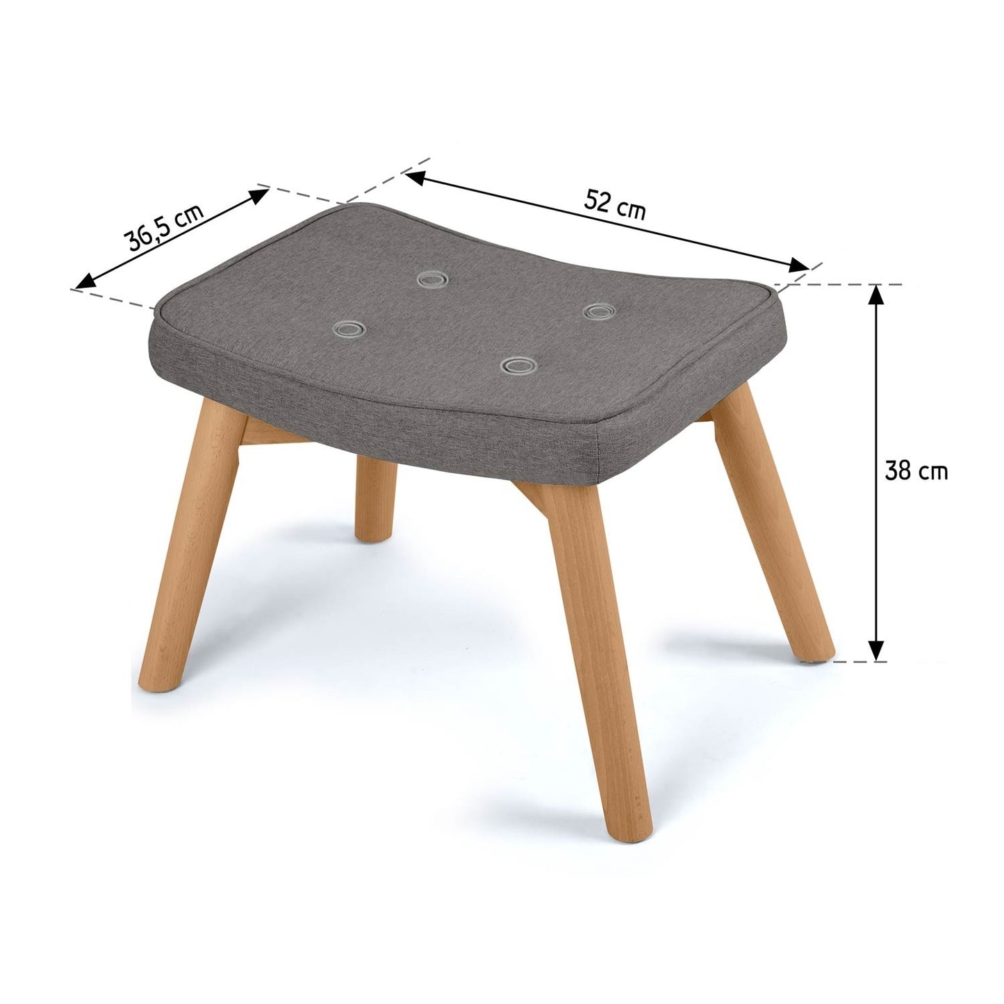 Footrest for Norse Sofotel armchair, dark grey