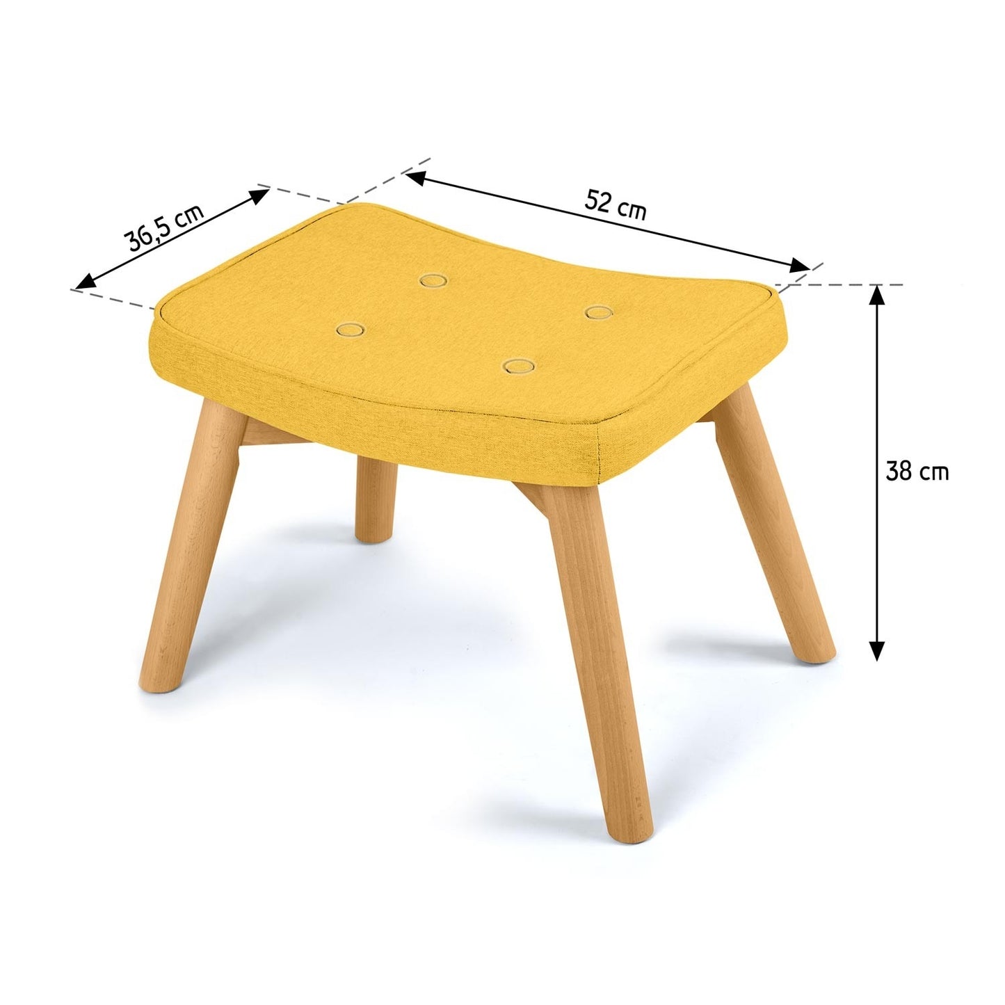 Footstool for Norse Armchair - Yellow