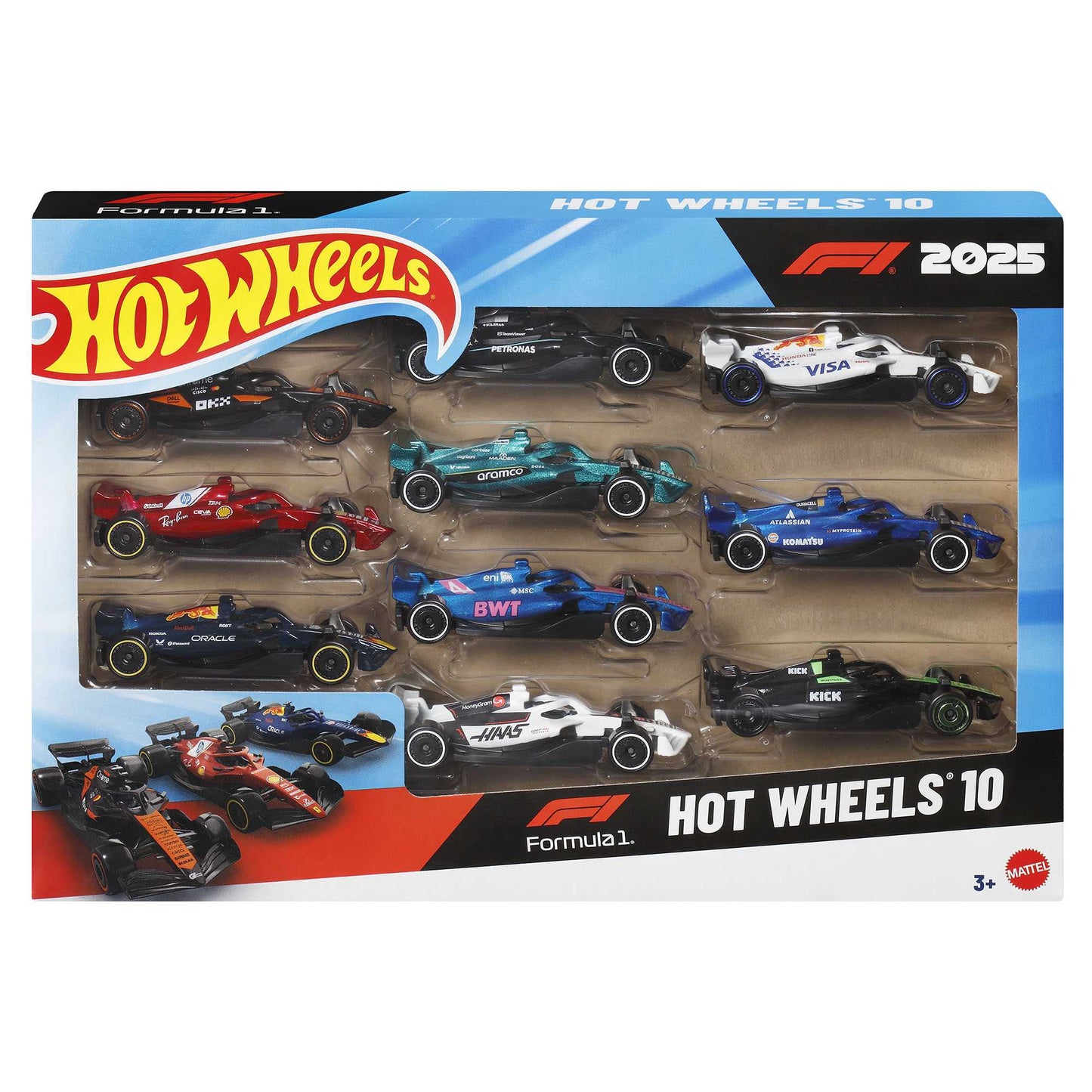 Formula 1 Race Car Set – 10-Pack, 1:64 Scale Cars