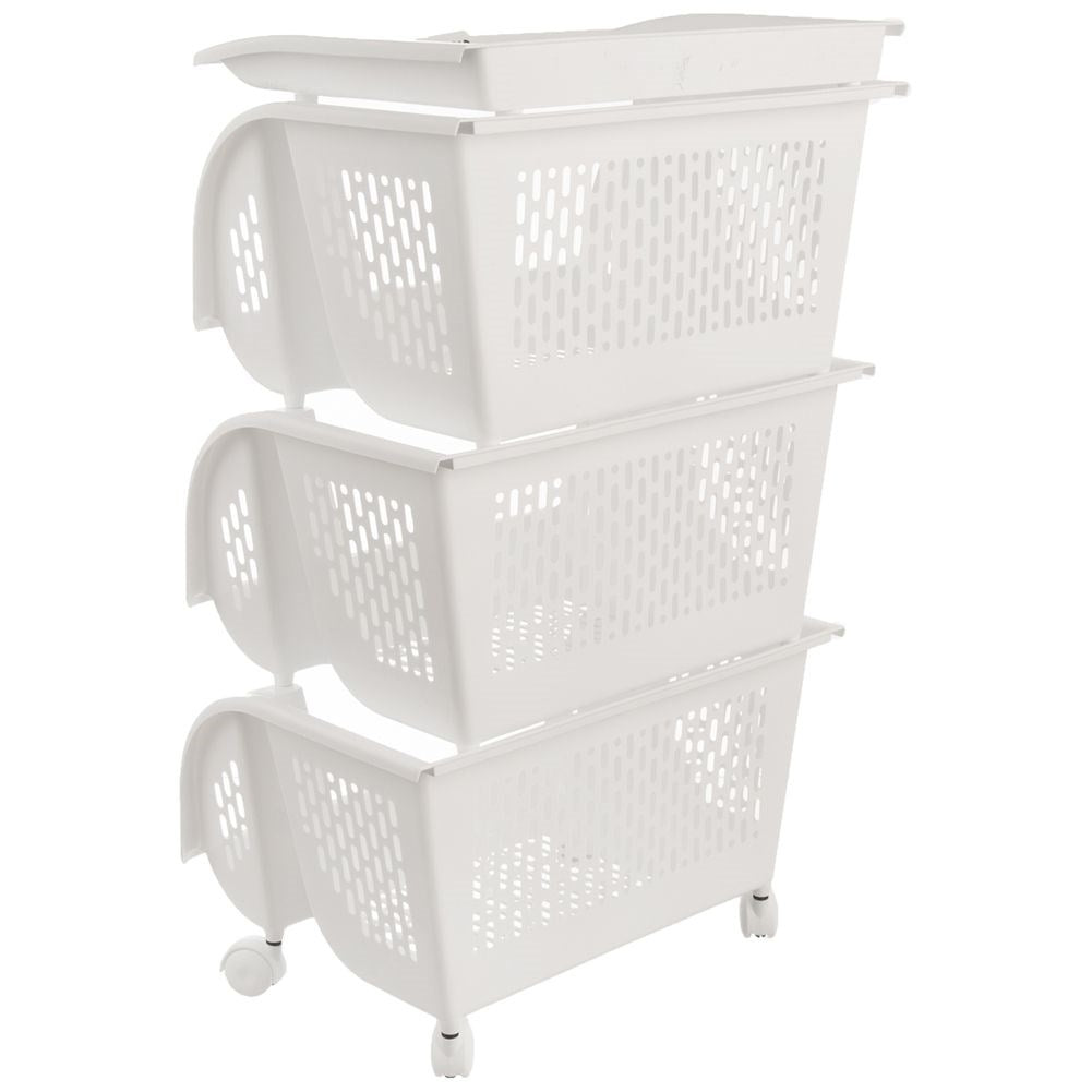 Four-level shelf on wheels for home, workshop and balcony