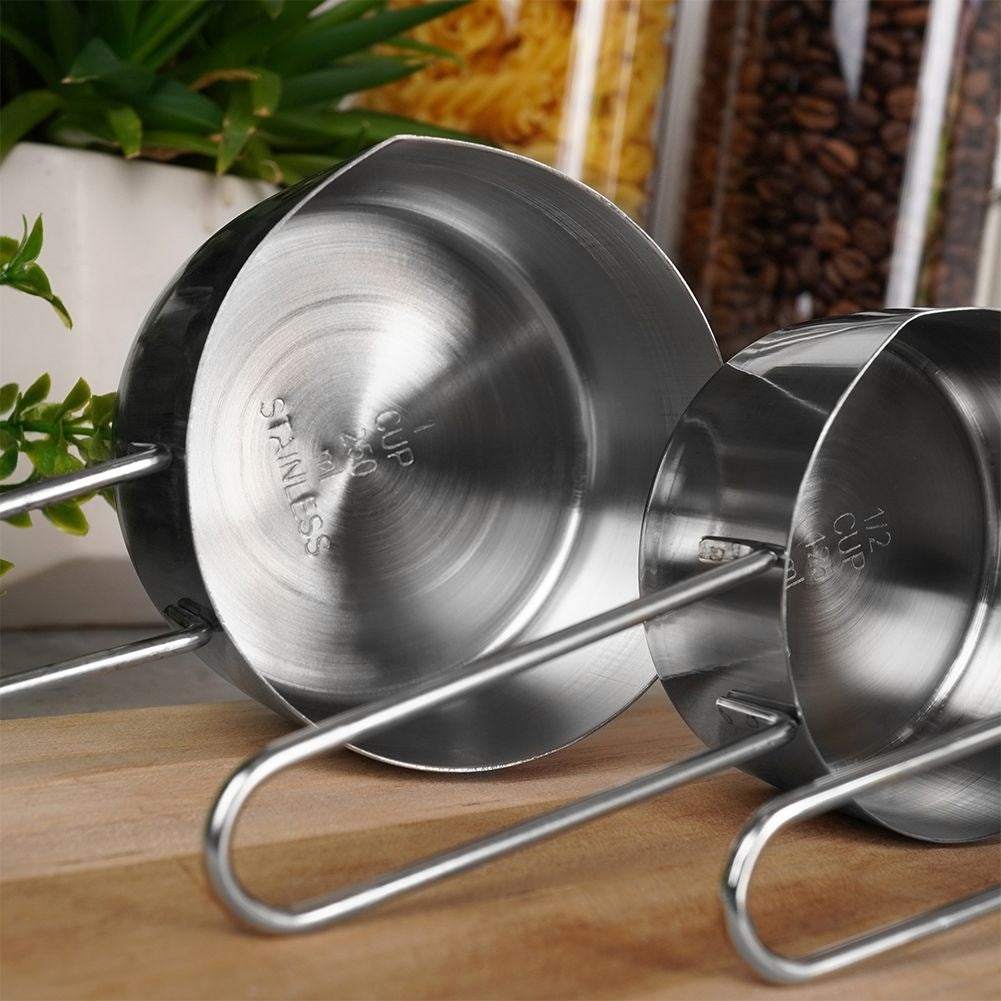 Four stainless steel kitchen measures - Perfect for measuring