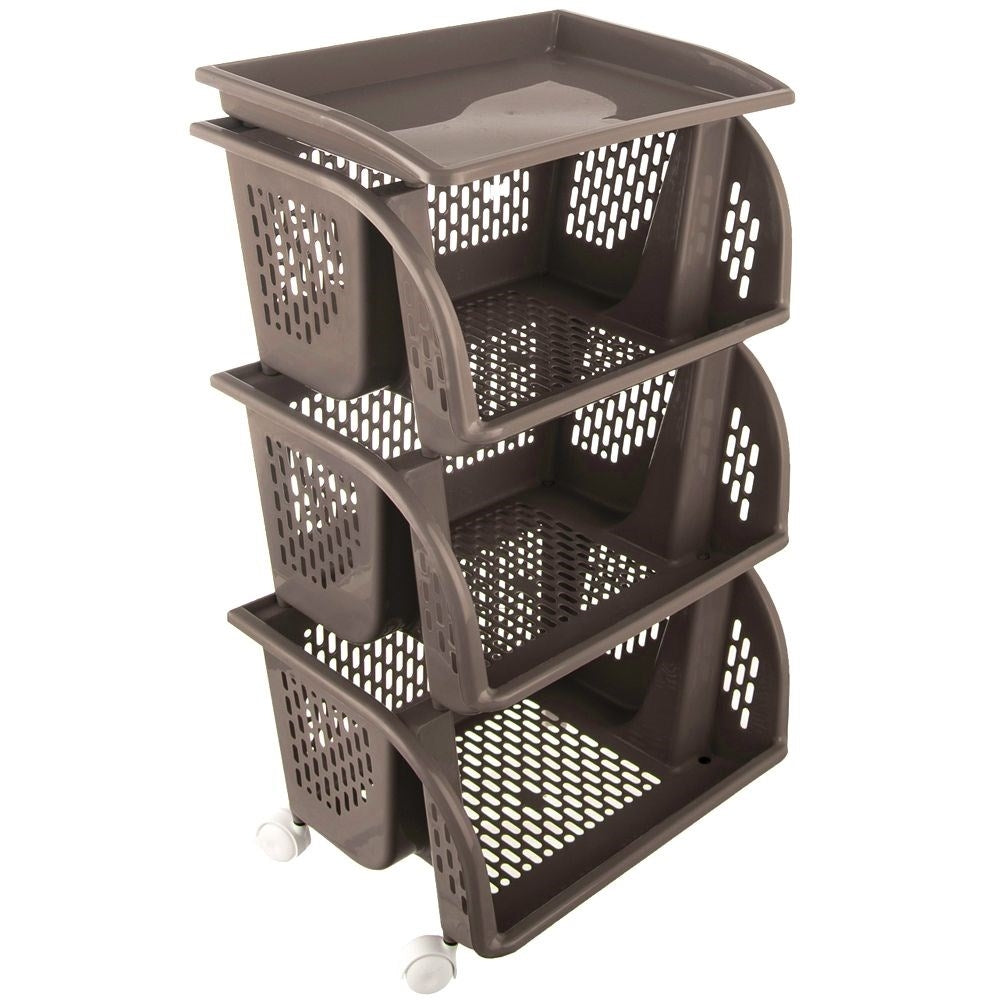 Four-story shelf on wheels for home, workshop or balcony
