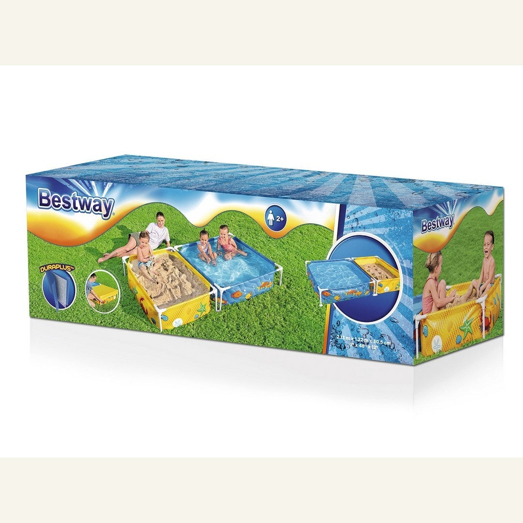 Frame garden pool for children with sandbox 213 x 112 x 30.5 cm Bestway 561CF