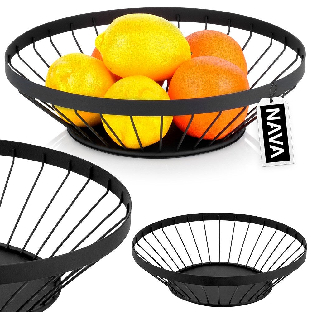 Fruit basket metal black MISTY 28 cm