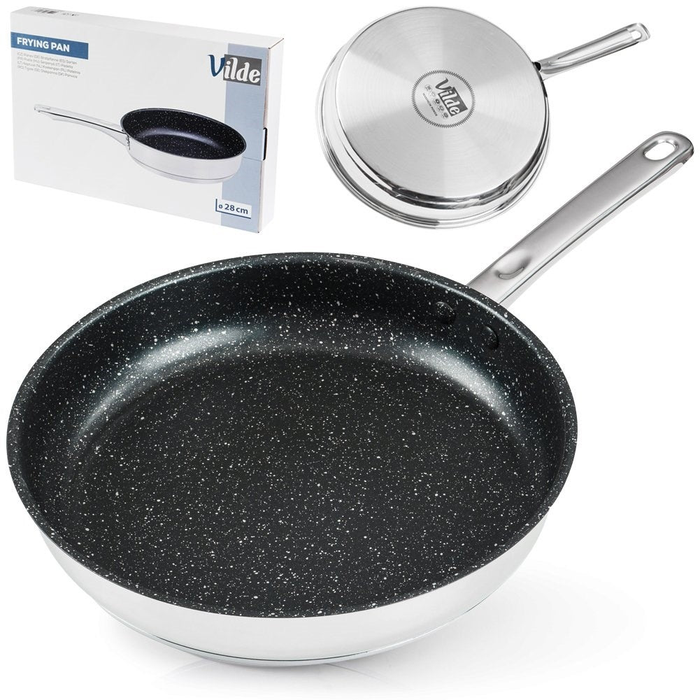 Frying pan 28 cm with granite coating, induction & dishwasher safe