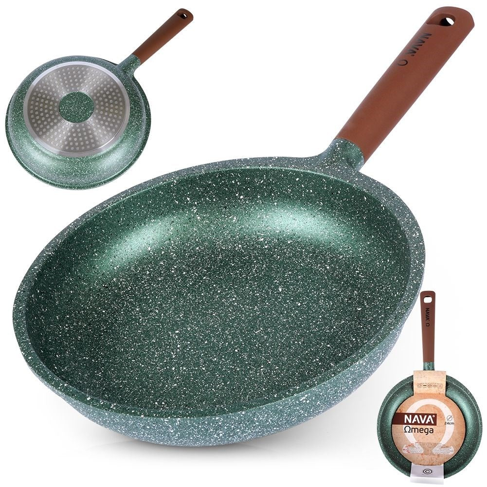 Frying pan with 5-layer non-stick granite coating