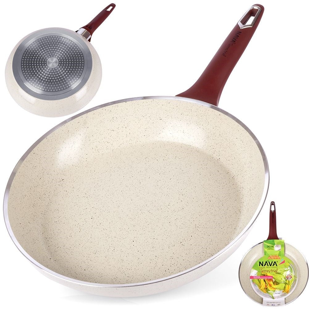 Frying pan with non-stick ceramic coating, dishwasher safe