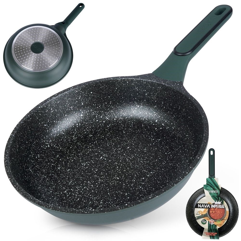 Frying pan with non-stick granite, for all stoves & dishwashers