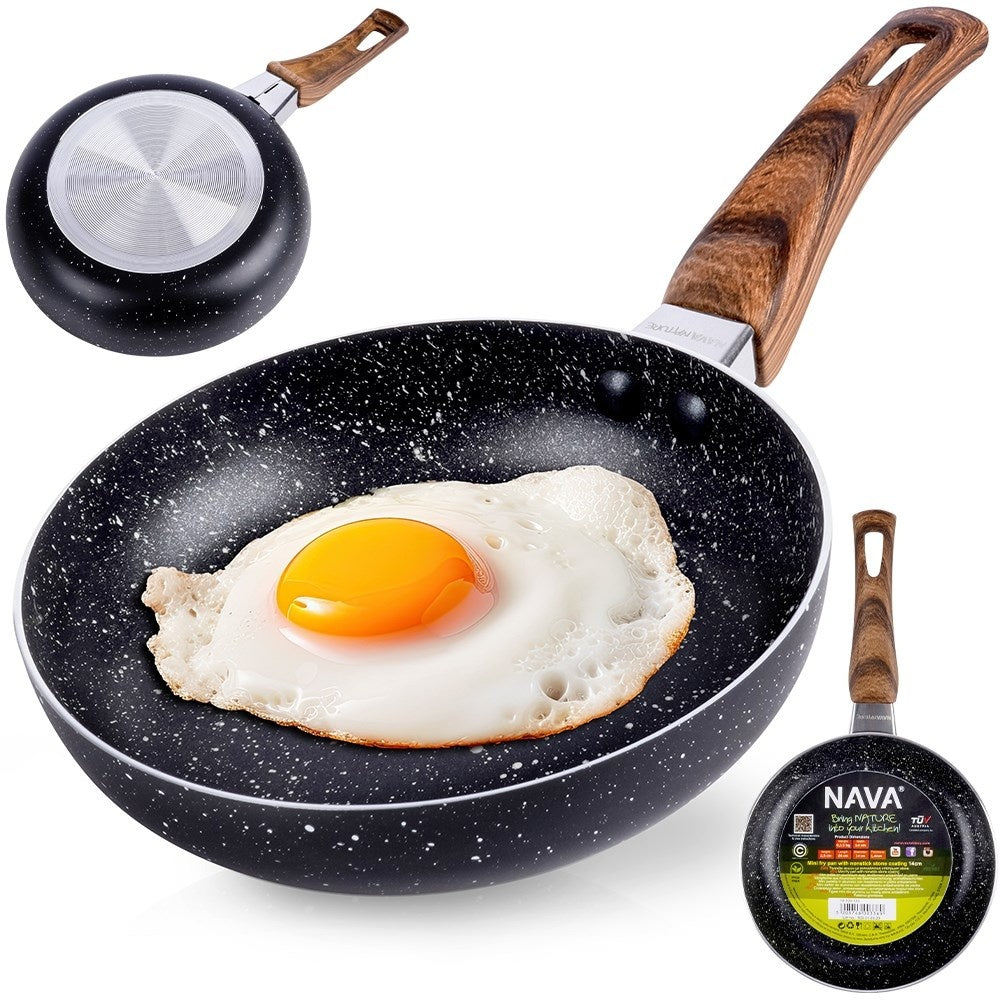 Frying pan with non-stick granite, for all stoves, dishwasher safe