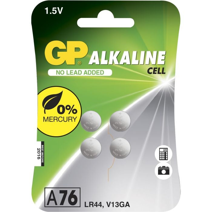 GP A76F-2U4 Button Cell Battery - 4 Pack