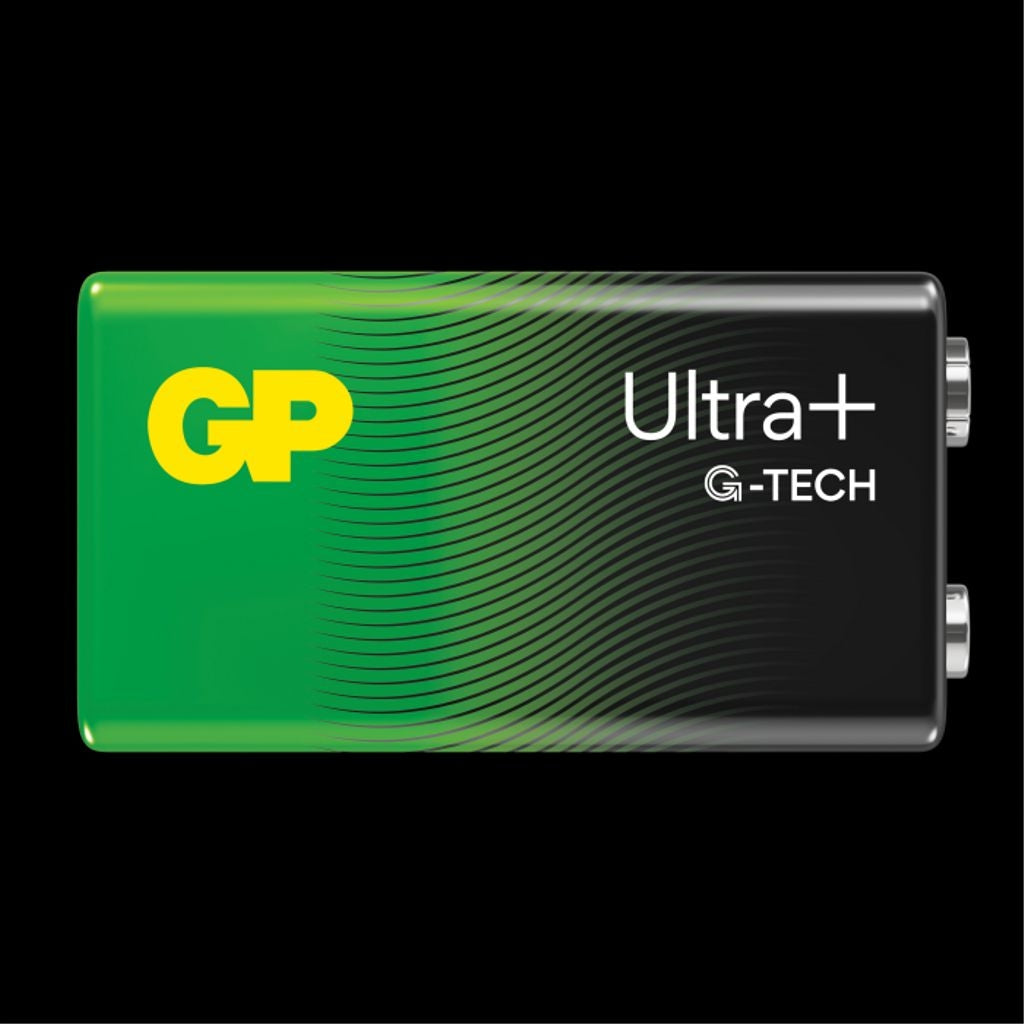 GP Ultra Plus Alkaline 9V battery, 1604AUP/6LF22, 1-pack