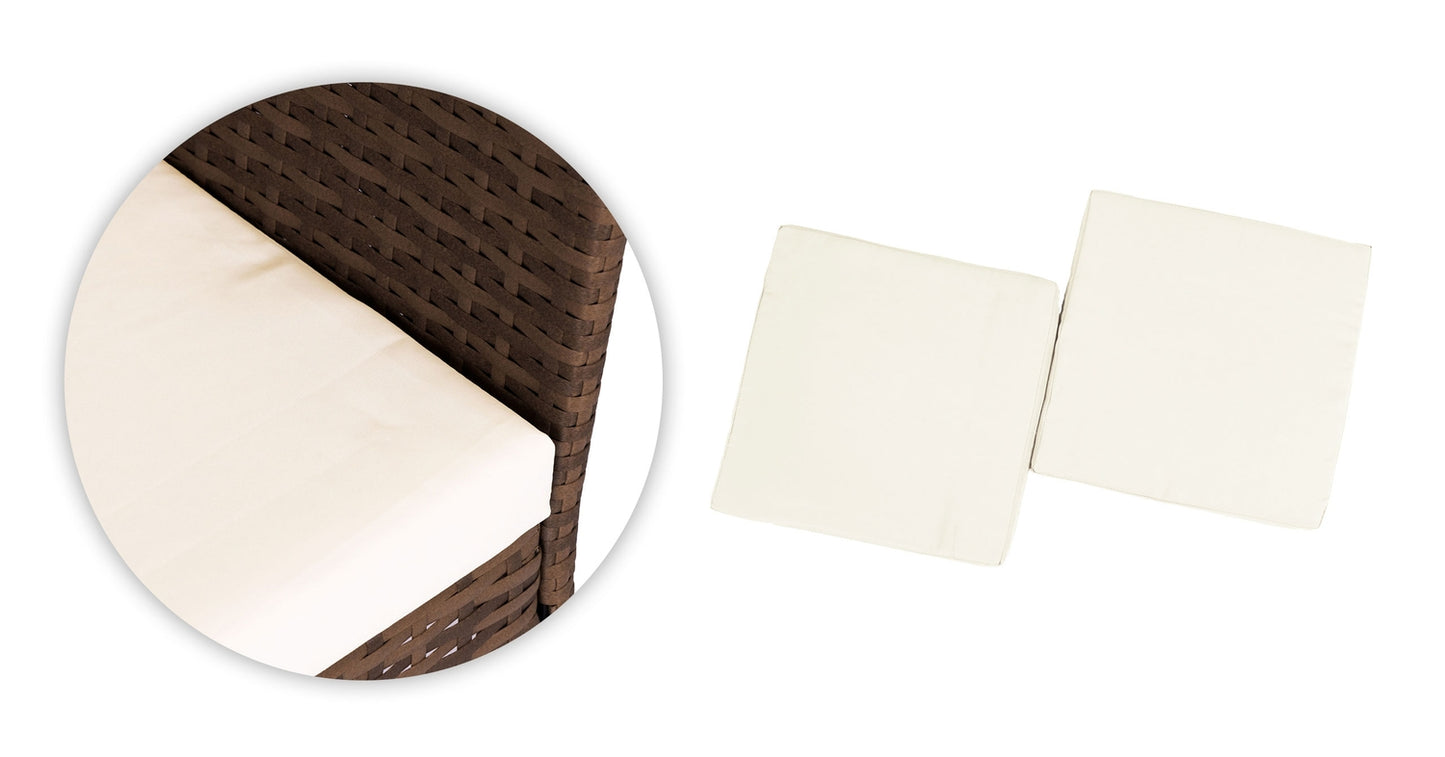 Garden Furniture Set with Rattan-Like Finish – Bench, Table, Chairs Brown MultiGarden