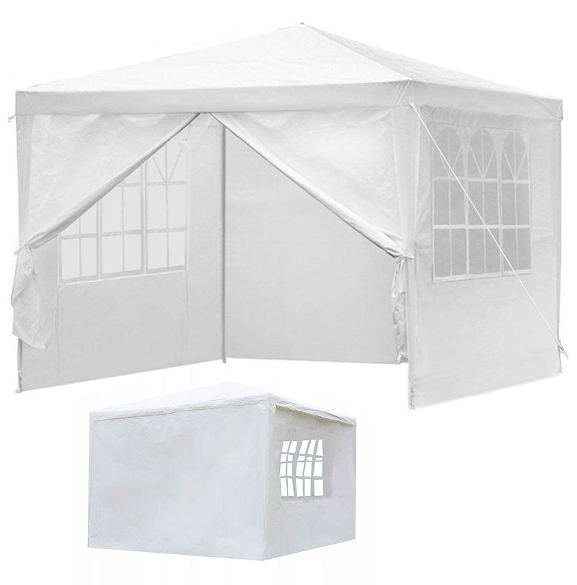 Garden commercial pavilion tent, 3x3 m, 4 walls, white, MultiGarden