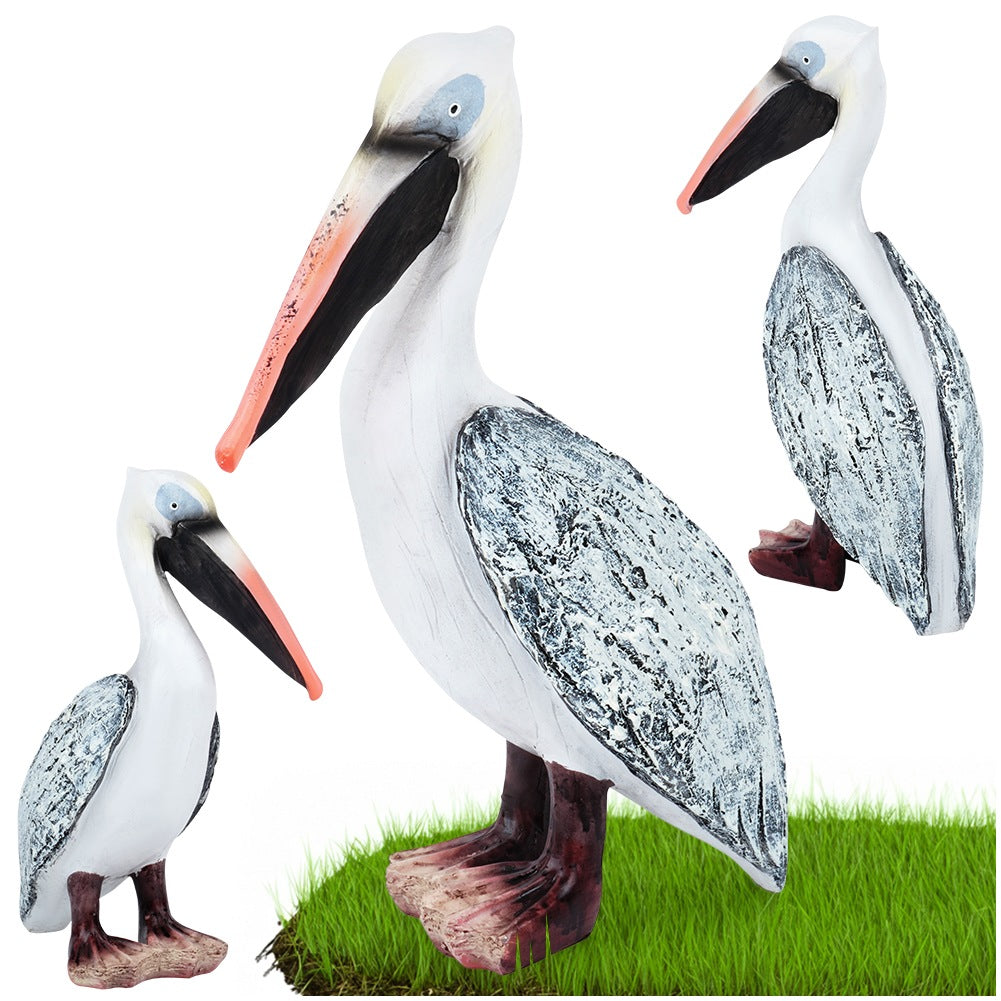 Garden figurine heron 20.5x10.5x28.5 cm