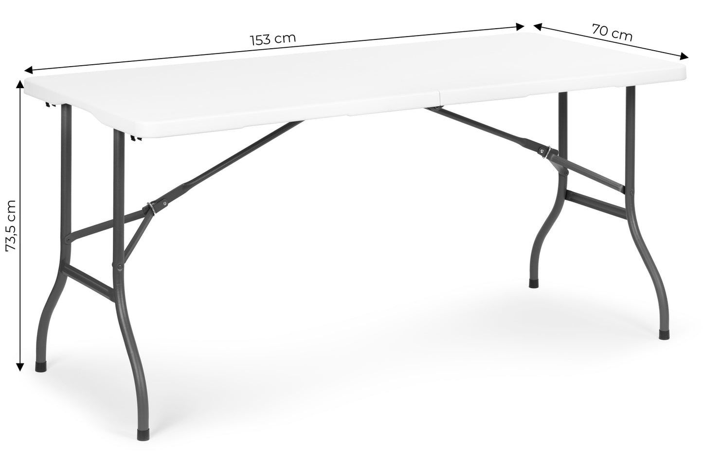 Garden folding banquet table 153cm