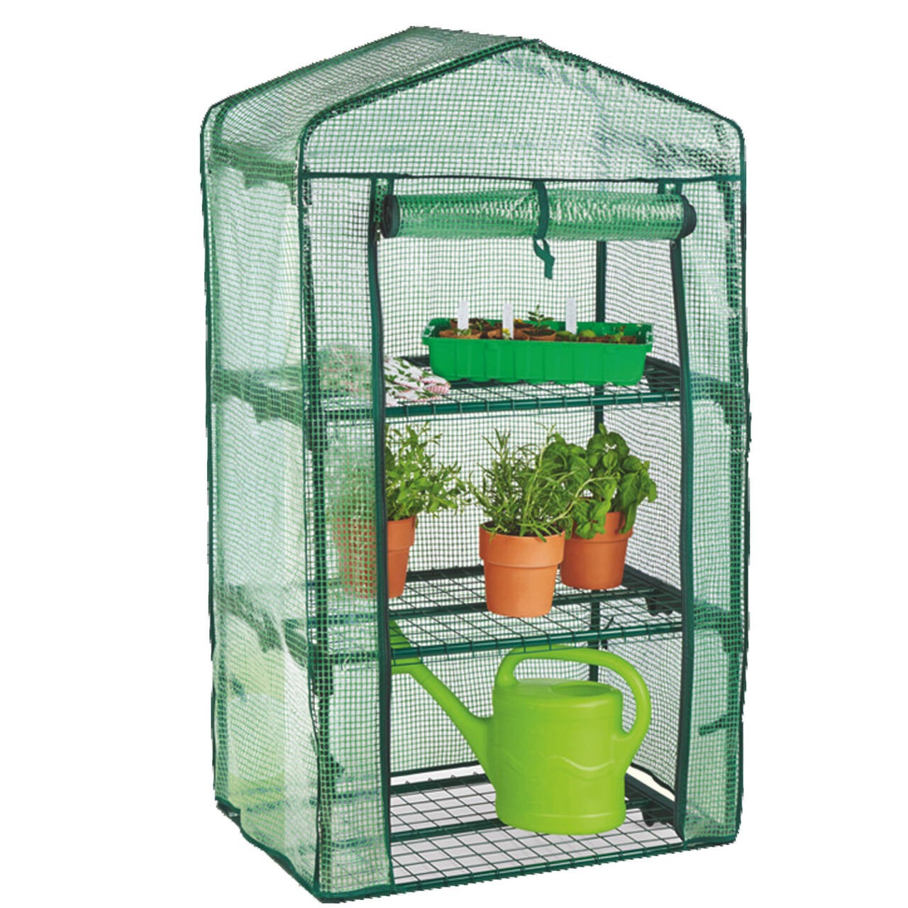 Garden greenhouse with three shelves 69x49x125 5245