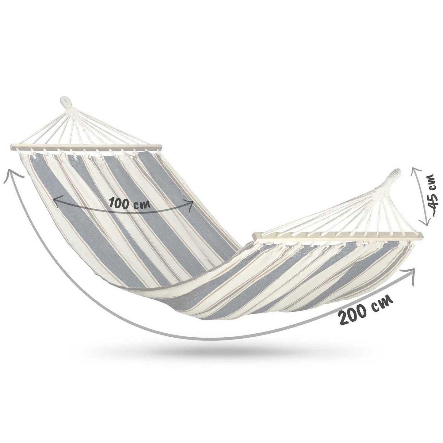 Garden hammock Bahama single white and blue Sofotel
